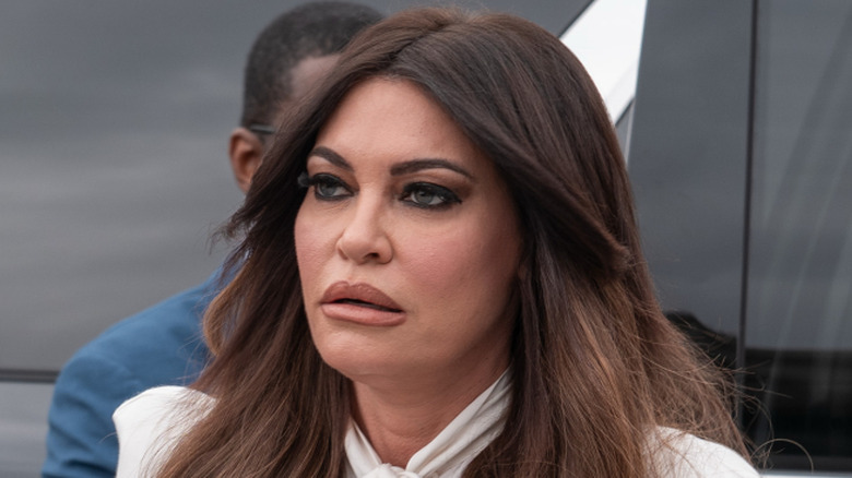 Kimberly Guilfoyle frowning in February 2026