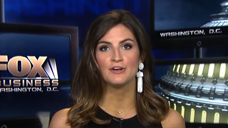 Kaitlan Collins speaking on the Fox Business channel in 2017