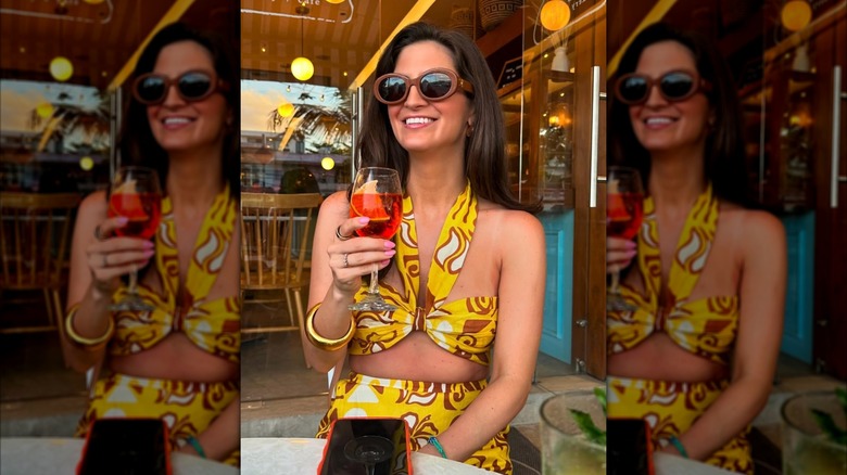 kaitlan collins in mexico in april 2024 in matching set