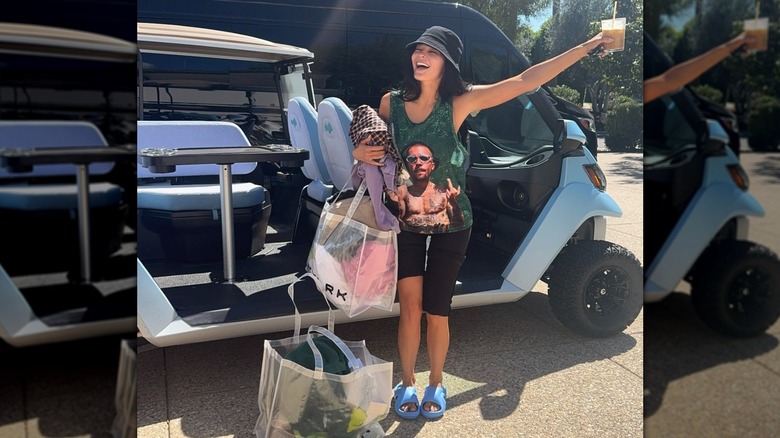 Kylie Jenner wearing a Justin Bieber shirt