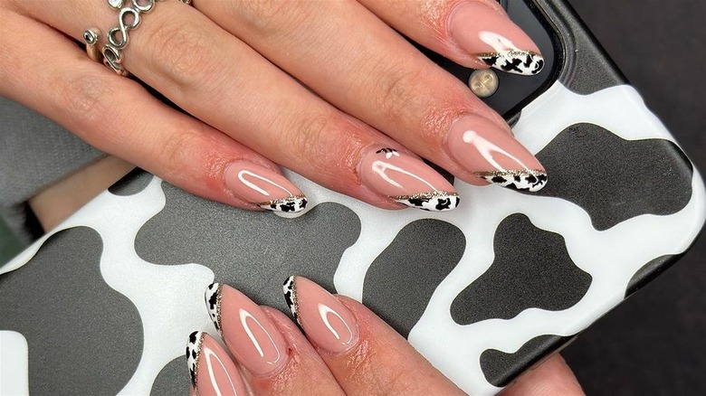 Cow print nails