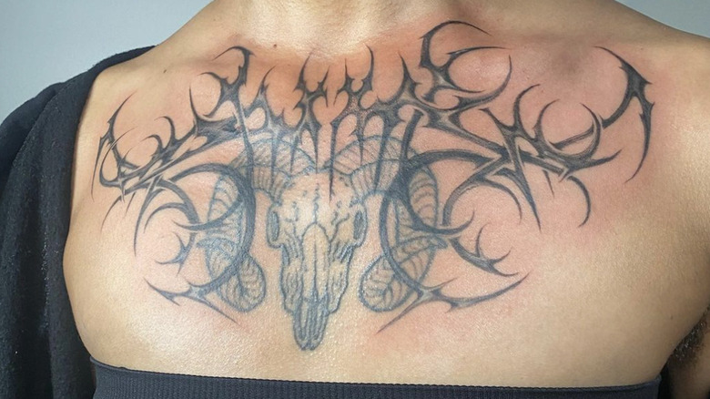 Cybersigilism chest tattoo