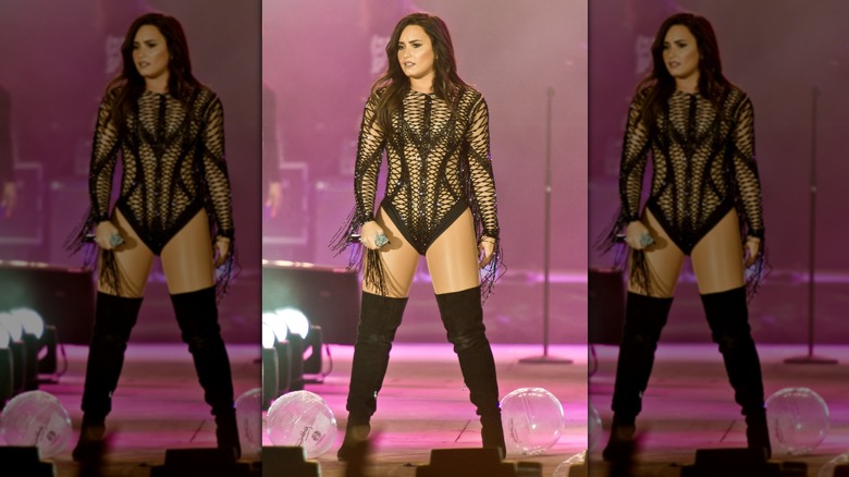 Demi Lovato on stage in 2017