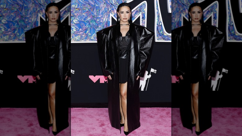 Demi Lovato on the 2023 MTV Video Music Awards red carpet