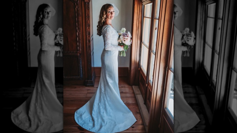 Emily O'Brien in her wedding dress