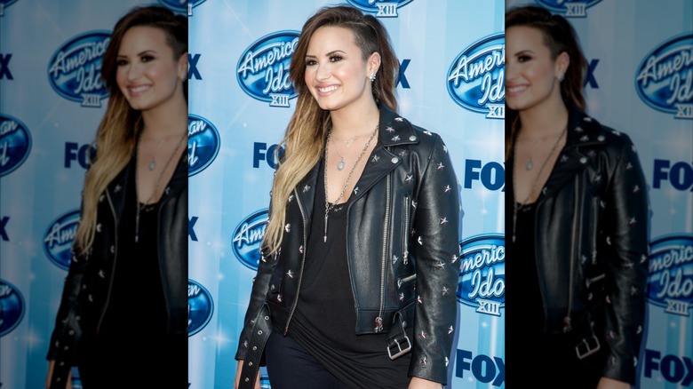 Demi Lovato at the 2014 American Idol red carpet