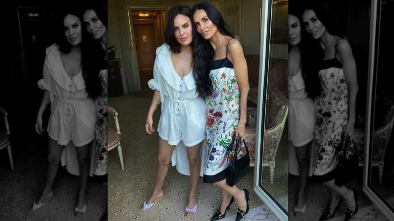 Tallulah Willis and Demi Moore posing together in July 2026