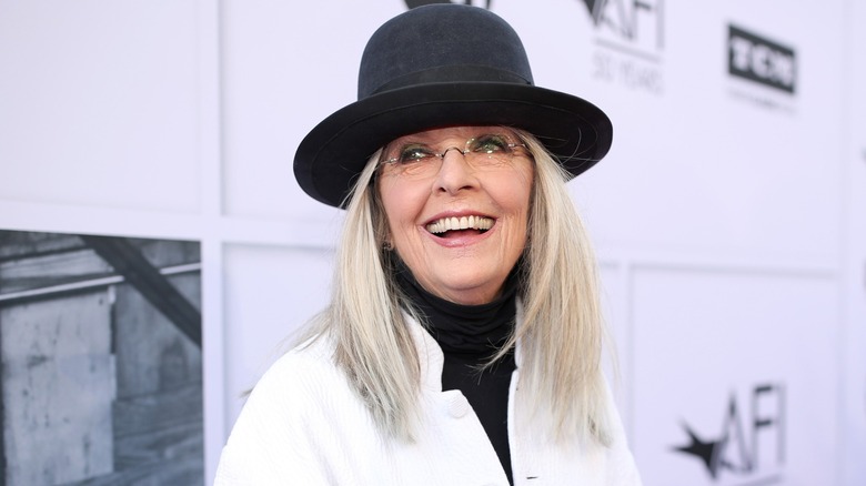 Diane Keaton smiling on the red carpet