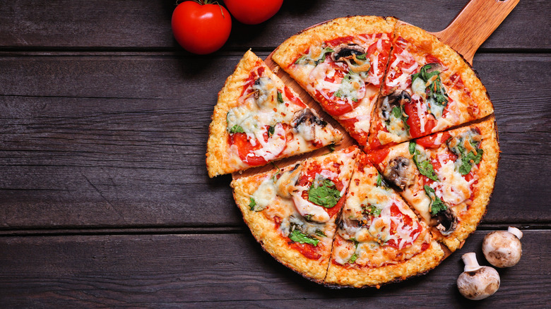 Pizza on a table