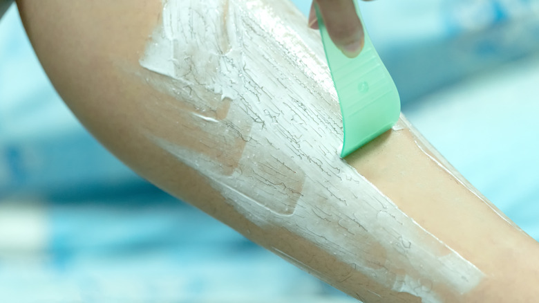 Scraping hair removal cream