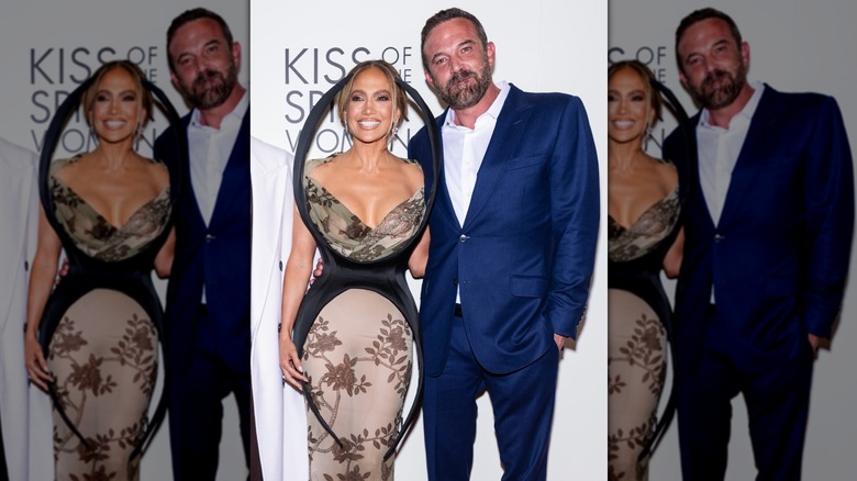 Jennifer Lopez smiling with Ben Affleck