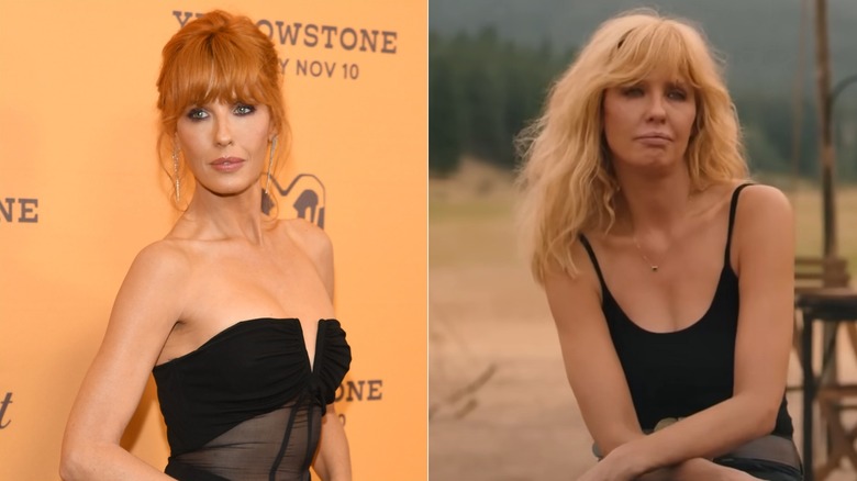 Kelly Reilly on the red carpet and playing Beth Dutton on Yellowstone