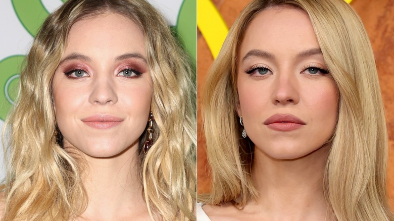 Side-by-side photos of Sydney Sweeney