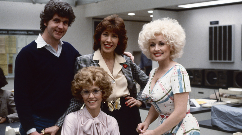 Dolly Parton on the set of the film 9 to 5 in 1979