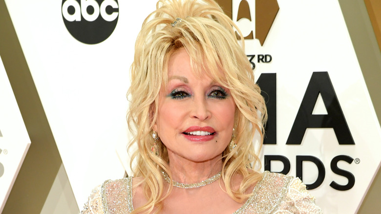 Dolly Parton on the red carpet