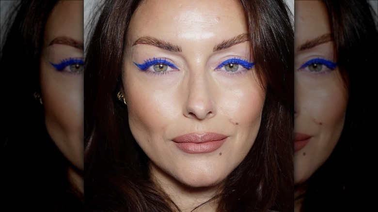 Bright blue cat eye 