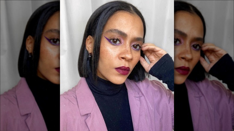 Purple reverse cat eye 