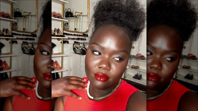 Creator with red lips