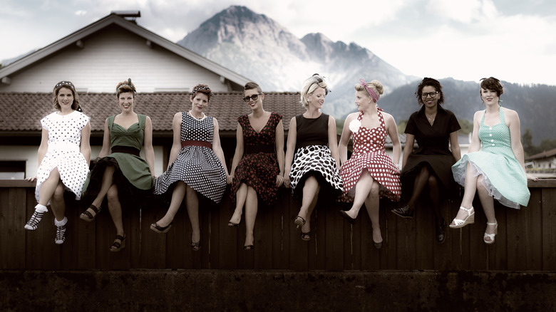 Group of friends in the 1950s