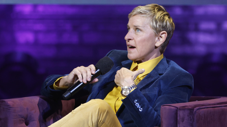 Ellen DeGeneres during the Michelle Obama: The Light We Carry Tour in November 2022