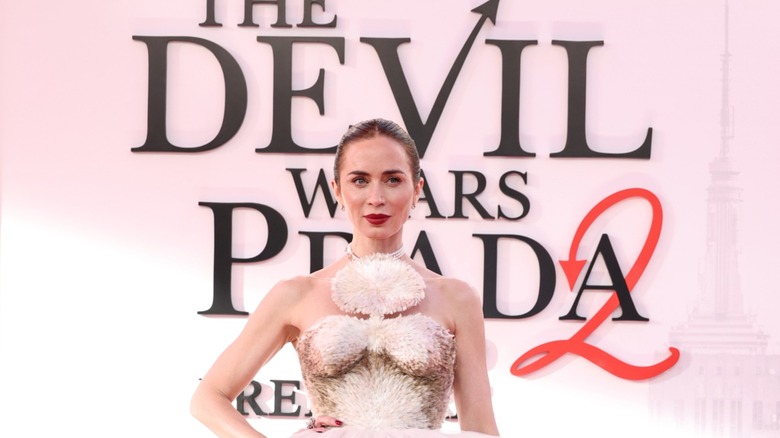 Emily Blunt at The Devil Wears Prada premiere in 2026