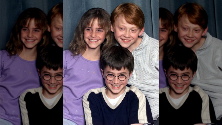 Young Emma Watson with her "Harry Potter" co-stars