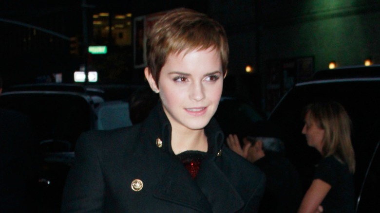 Emma Watson with short hair in 2010