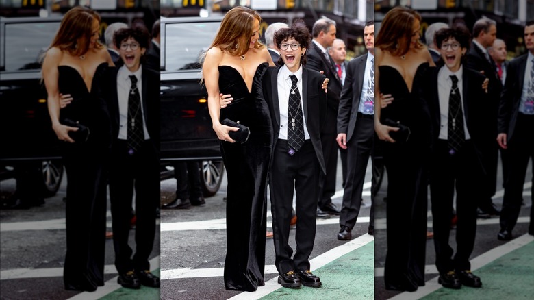 Jennifer Lopez and Emme Muniz on the red carpet