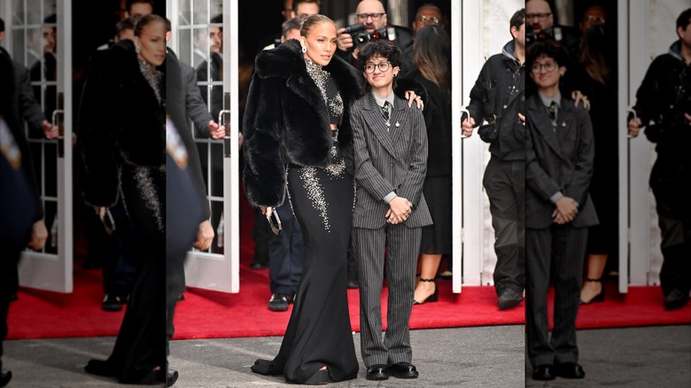 Jennifer Lopez and Emme Muniz on the red carpet