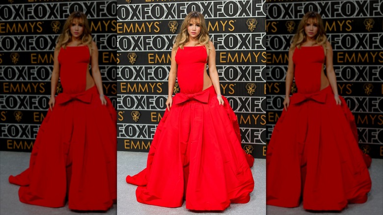 Suki Waterhouse attends the 75th Primetime Emmy Awards at Peacock Theater on January 15, 2024 in Los Angeles