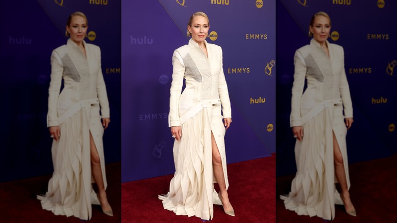 Carrie Coon attends the 76th Primetime Emmy Awards at Peacock Theater on September 15, 2024 in Los Angeles