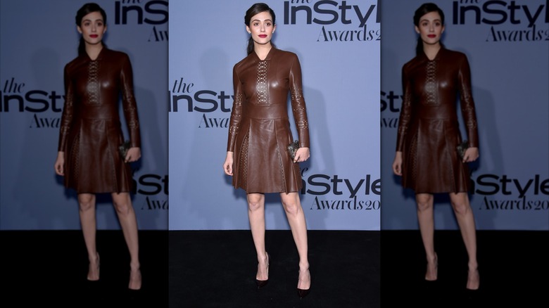 Emmy Rossum arrives to the InStyle Awards 2015 on October 26, 2015 in Hollywood, CA.