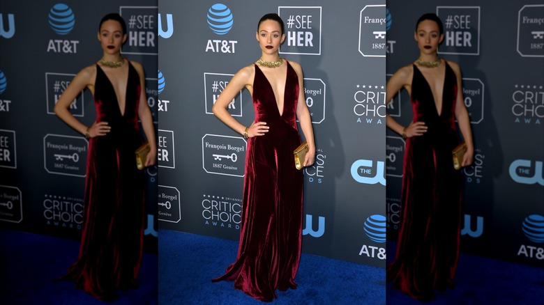 Emmy Rossum at the 24th Annual Critics' Choice Awards in Santa Monica.