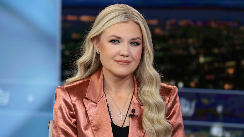 Erika Kirk in a bronze blazer on Fox News