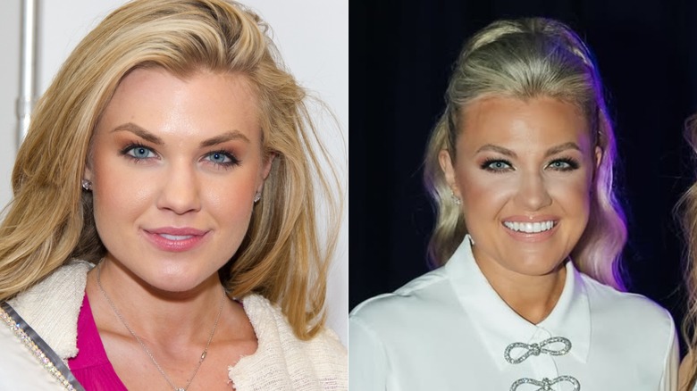 Erika Kirk in 2012 and again in 2025 at Charlie Kirk's memorial service