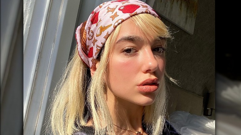 Dua Lipa with bandana