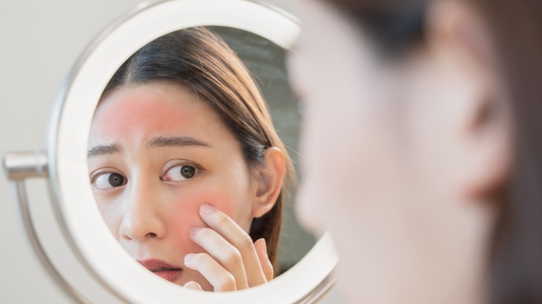 Red irritated skin