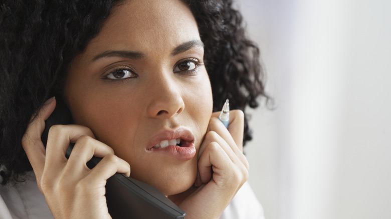 woman on phone