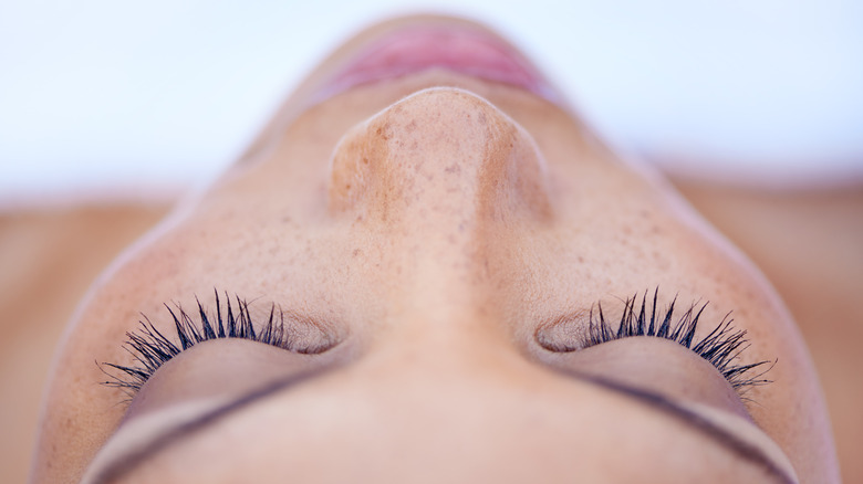 Eyelashes from above