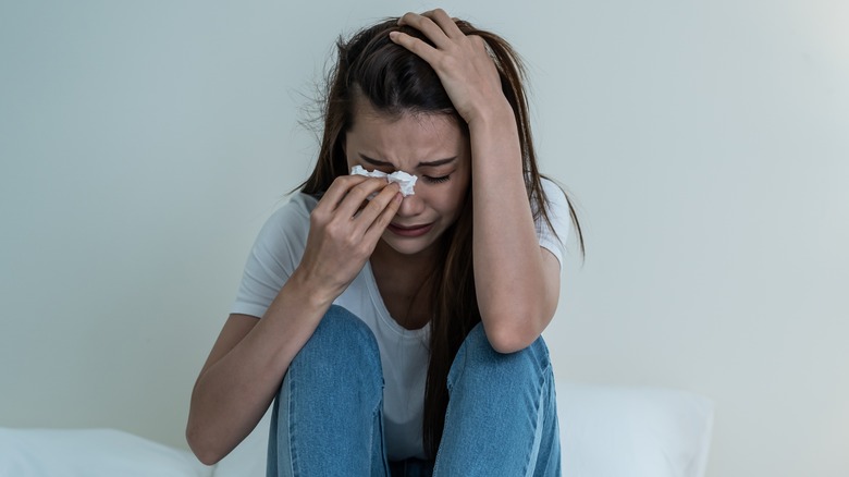 Person crying