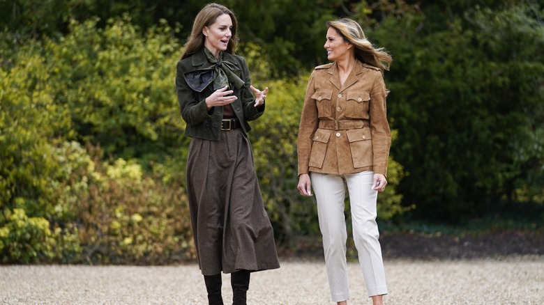 Kate Middleton and Melania Trump in Windsor