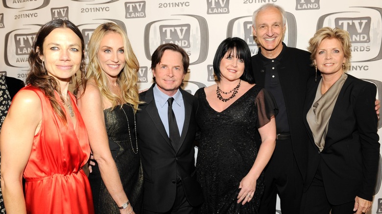 The cast of Family Ties on the red carpet