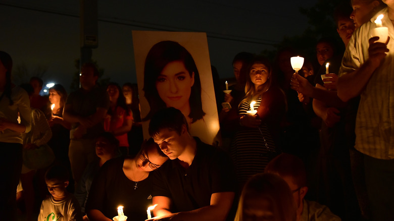 folks at candle light vigil for christina grimmie