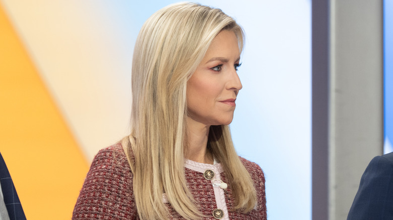 Ainsley Earhardt partial side profile on a stage