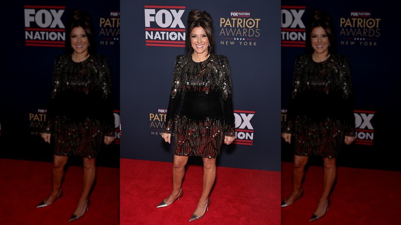 Rachel Campos-Duffy in a sequined black dress