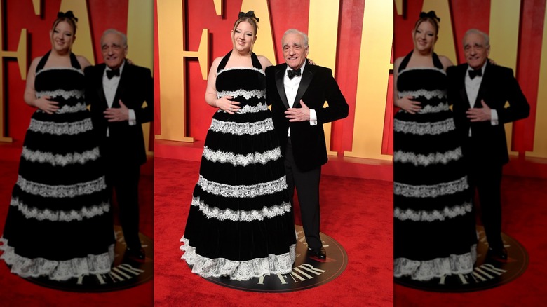 Francesca Scorsese and Martin Scorsese arrives at the 2024 Vanity Fair Oscar Party on March 10, 2024 in Beverly Hills