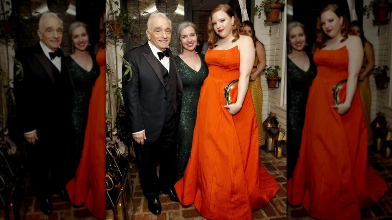 Martin Scorsese, Domenica Cameron-Scorsese and Francesca Scorsese attends the 2020 Netflix Oscar After Party February 2020
