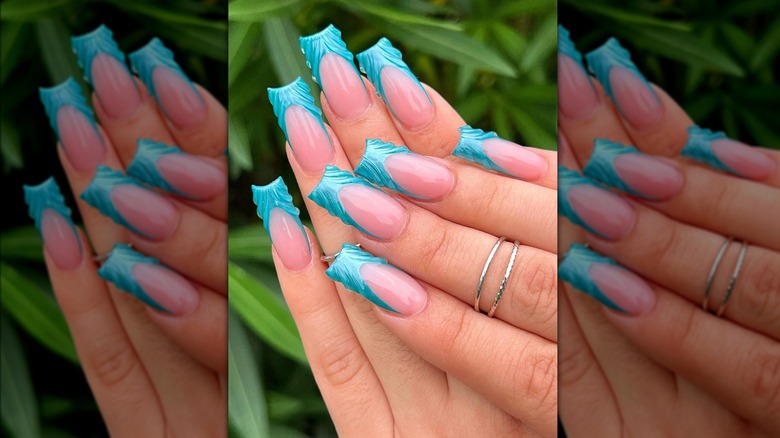 summer french manicure design