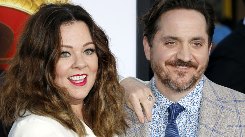 Melissa McCarthy and Ben Falcone at the premier of The Boss in 2016
