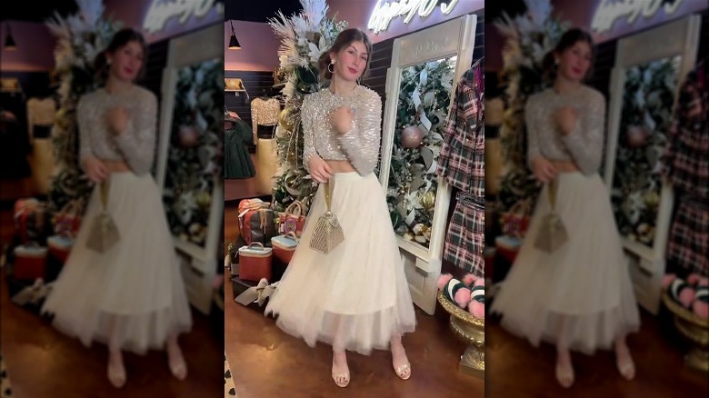 Crop top and tulle skirt